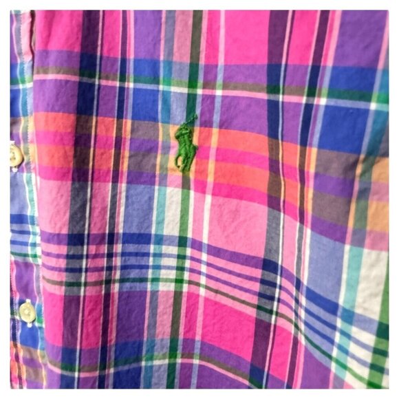 RALPH LAUREN Men Short Sleeve Casual Shirt Size XL 100% cotton - Picture 2 of 4